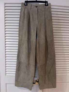 SRG Atelier Kiwi Suede Trouser in sage green